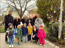 Gemeinsame Osteraktion der Städte Ravensburg und Coswig mit den Kindern der Johanniter-Kita „Familiengarten“.