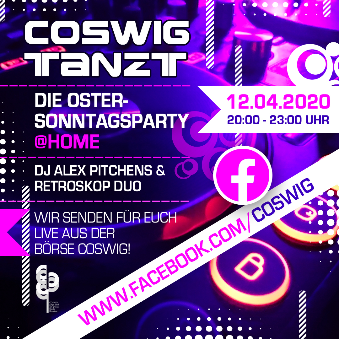 Banner "Coswig tanzt" Ostern 2020