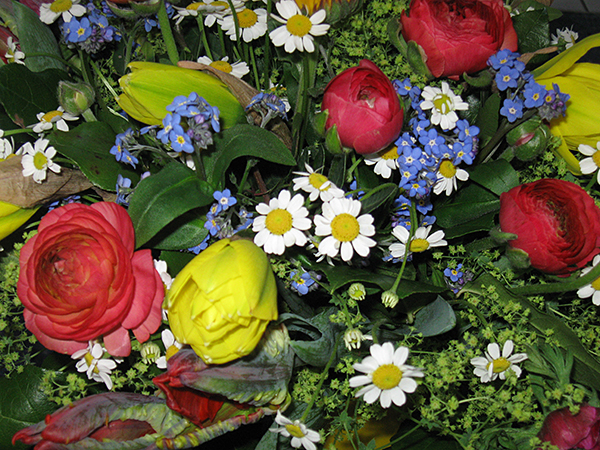 Blumenstrauß - Blick von oben