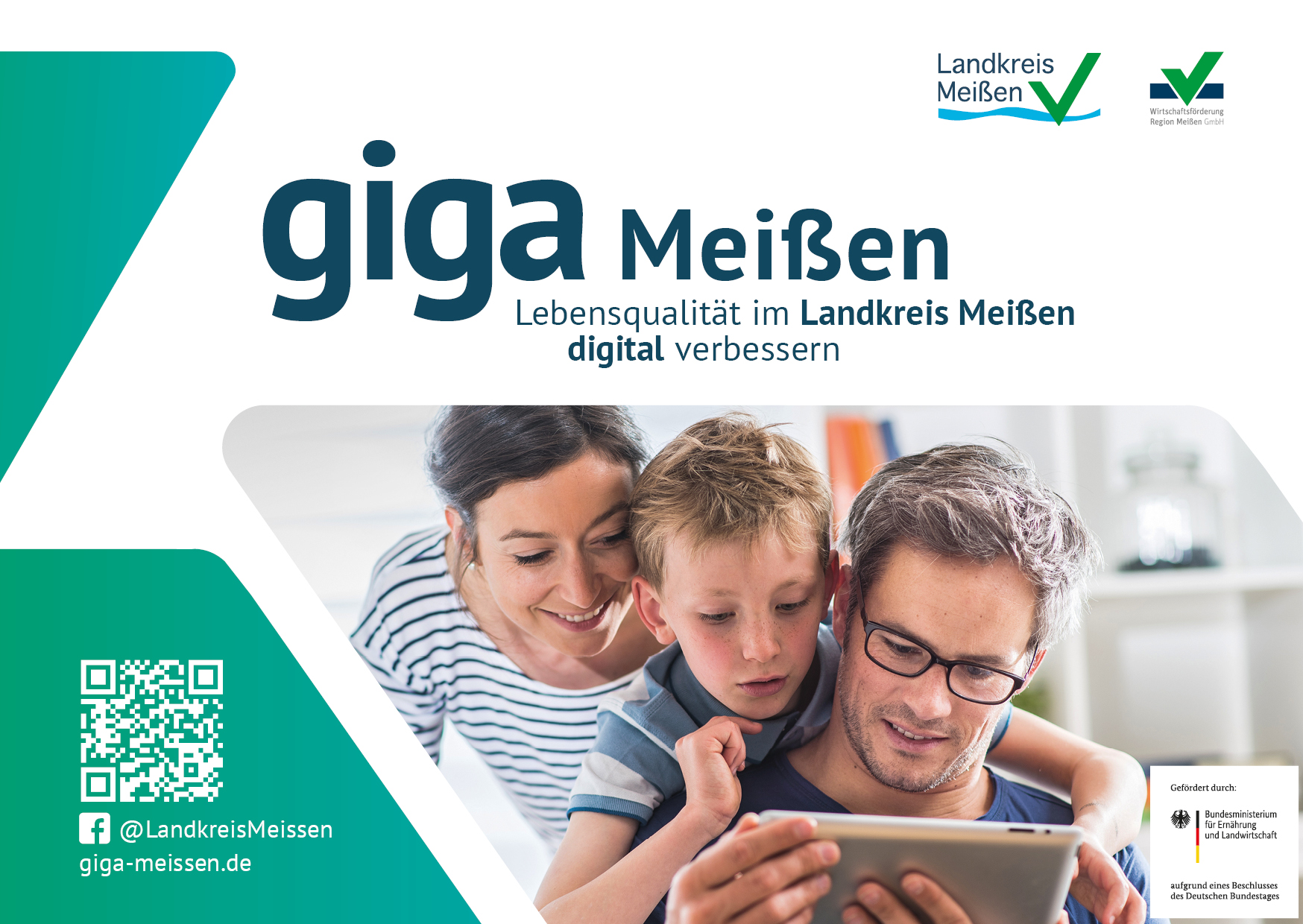 Plakat gigaMeißen mit QR-Code