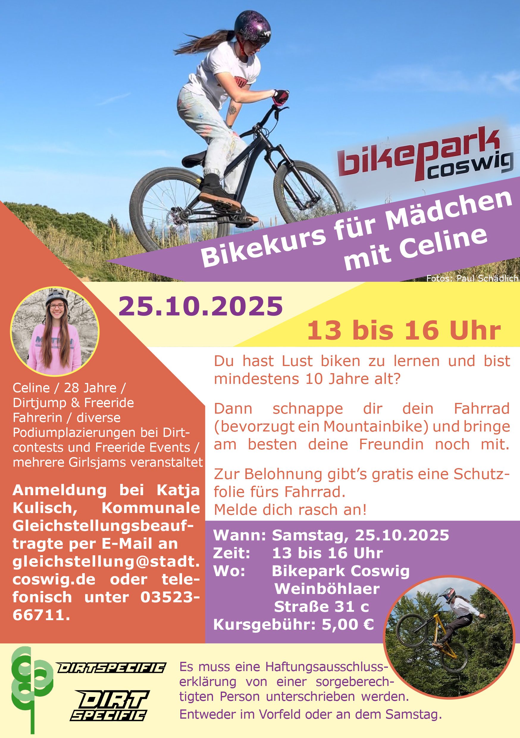 Mädchen auf einem BMX Rad