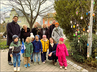 Gemeinsame Osteraktion der Städte Ravensburg und Coswig mit den Kindern der Johanniter-Kita „Familiengarten“.