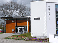 Rathaus Coswig Blick zum Eingang