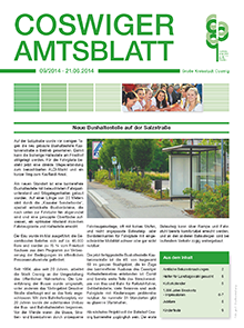 Titelseite des Amtsblattes