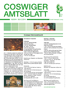 Titelseite des Amtsblattes