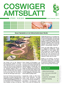 Titelseite des Amtsblattes