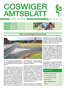 Titelseite des Amtsblattes