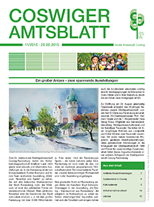 Titelseite des Amtsblattes
