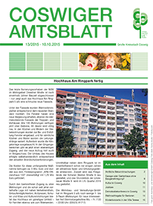 Titelseite des Amtsblattes