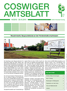 Titelseite des Amtsblattes