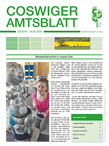 Titelseite des Amtsblattes