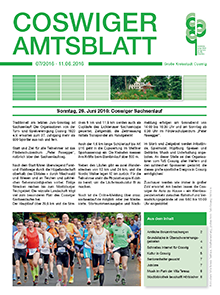 Titelseite des Amtsblattes