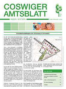 Titelseite des Amtsblattes