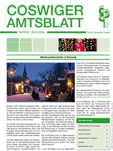 Titelseite des Amtsblattes