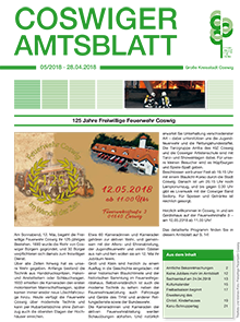 Titelseite des Amtsblattes