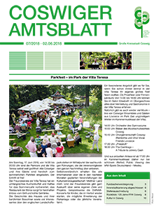 Titelseite des Amtsblattes