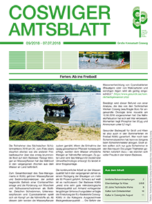 Titelseite des Amtsblattes
