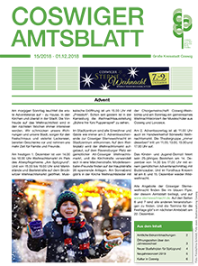 Titelseite des Amtsblattes