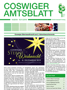 Titelseite des Amtsblattes