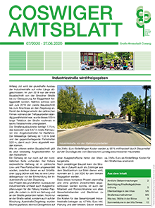 Titelblatt des aktuellen Amtsblattes