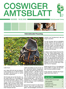 Titelseite des Amtsblattes vom 19.02.2022