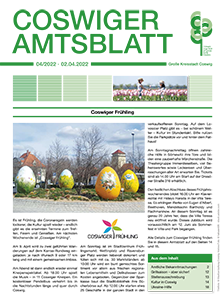 Titelseite des Amtsblattes vom 02.04.2022