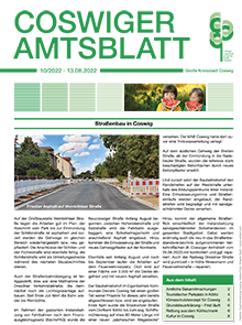 Titelseite des Amtsblattes vom 13.08.2022