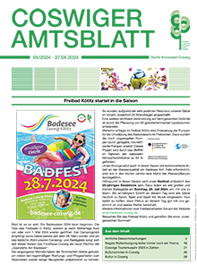 Titelseite des Amtsblattes vom 27.04.2024