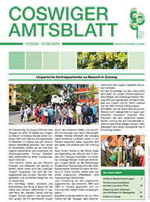 Titelseite des Amtsblattes vom 07.09.2024