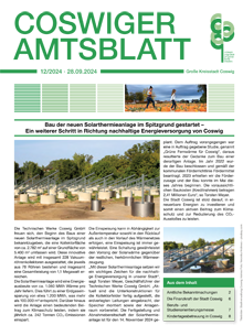 Titelseite des Amtsblattes vom 28.09.2024