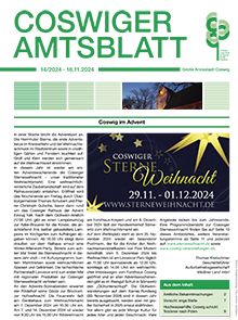 Titelseite des Amtsblattes vom 16.11.2024