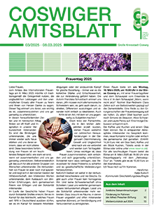 Titelseite des Amtsblattes vom 08.03.2025