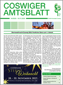 Titelseite des Coswiger Amtsblattes