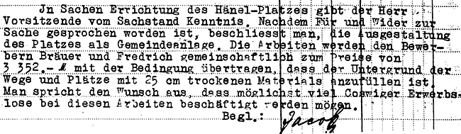 Niederschrift des Gemeindeverordnetenkollegiums