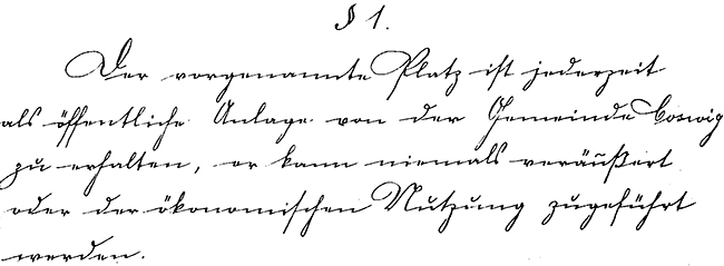 Ausschnitt Schenkungsurkunde