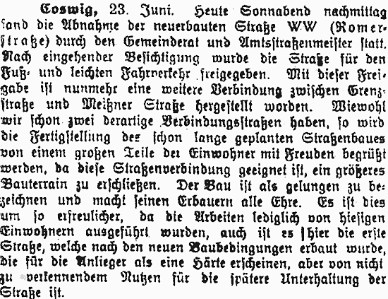 Meldung vom 23./24. Juni 1906