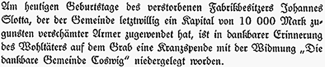 Artikel aus Coswiger Tageblatt vom 26.05.1919