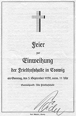 Bekanntgabe Einweihungsfeier