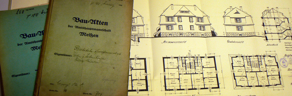 Alte Bauakten aus dem Bauarchiv Coswig