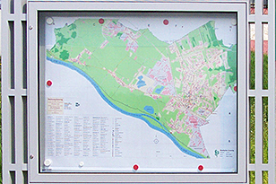 Gedruckter Stadtplan Coswig im Aufsteller