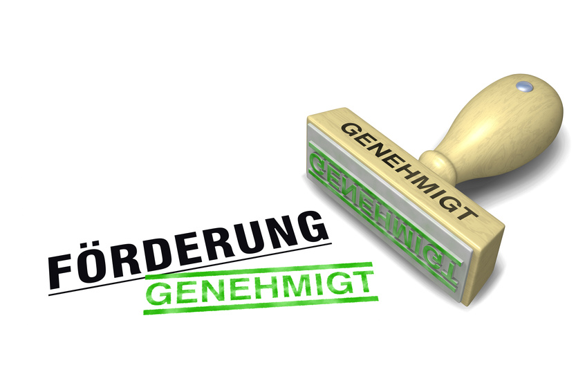 Stempel "Förderung genehmigt"